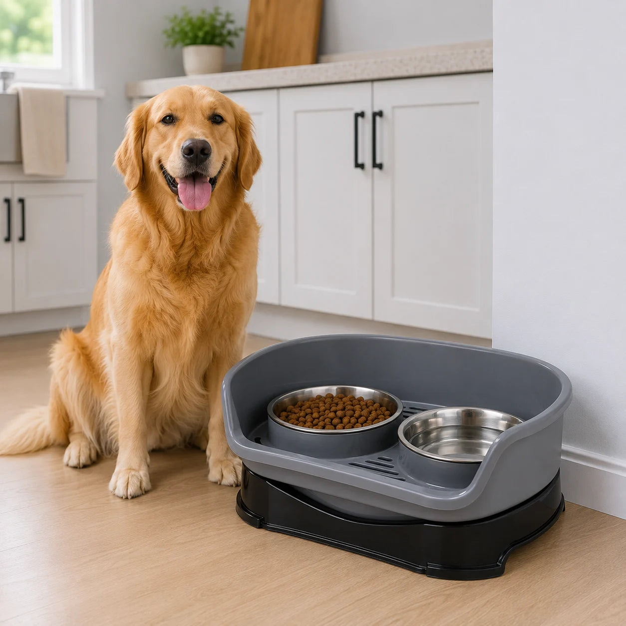 Elevated Stainless Steel Dog Bowl